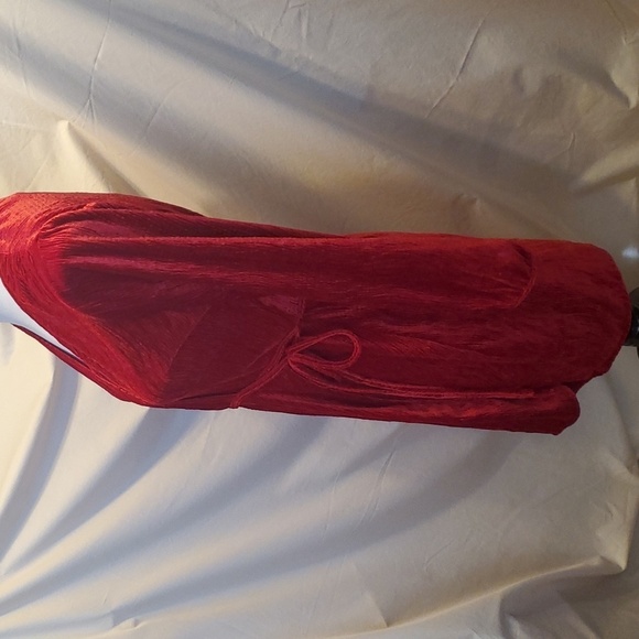 Vacate Coastal Crushed Red Velvet Wrap Dress SZ XS - Picture 4 of 9